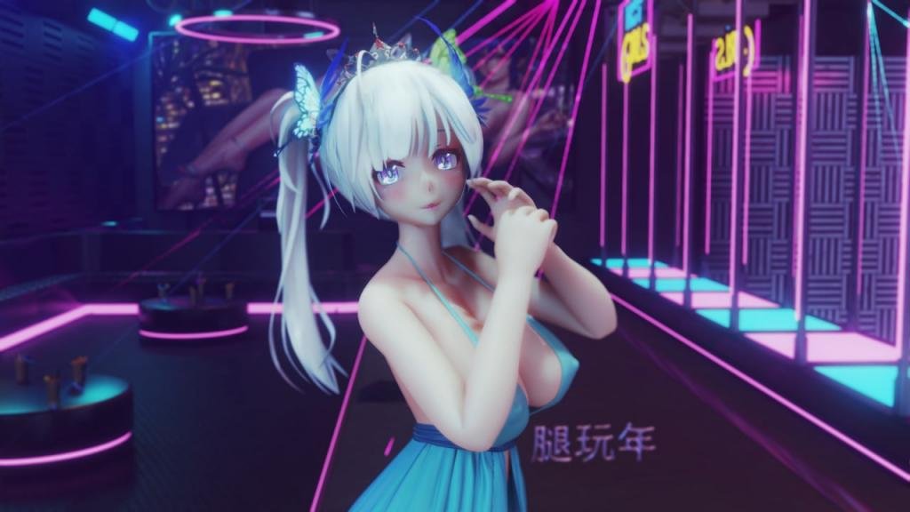 MMD89 双马尾巨乳少女IU-LILAC淫乱教室调教