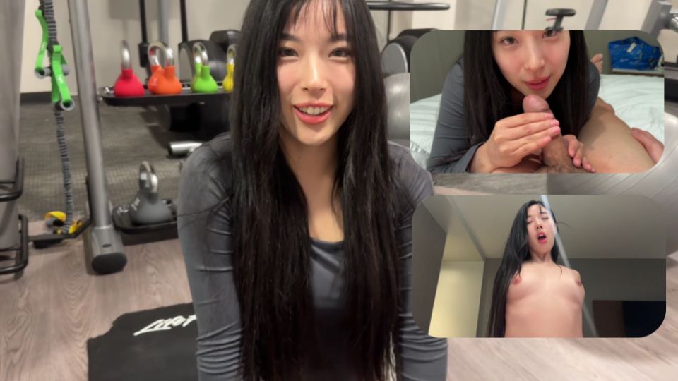 Elle Lee - 健身房里的可爱亚洲女孩诱骗男人射精
