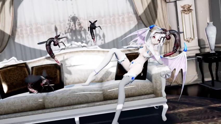 巨型昆虫魔物爆操HAKU！白丝少女被异形巨根狂插高潮沦陷